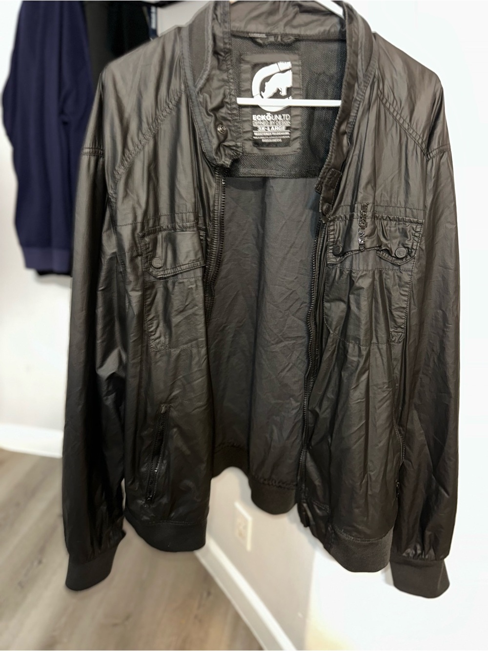 Y2K Streetwear Ecko Unlimited Black Men's Lightweight Zip Windbreaker